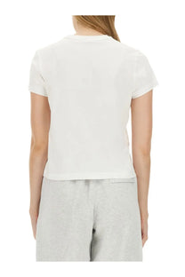 Alexanderwang women’s essential shrunk shirt white short-sleeved crew neck minimalist cotton t-shirt