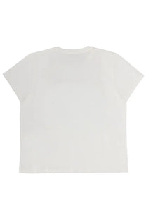 White short-sleeved alexanderwang women’s essential shrunk shirt with a simple plain design and soft cotton fabric