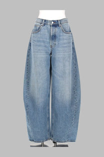 Light-wash denim high-rise wide-leg jeans with five-pocket design alexanderwang womens blow up con blue