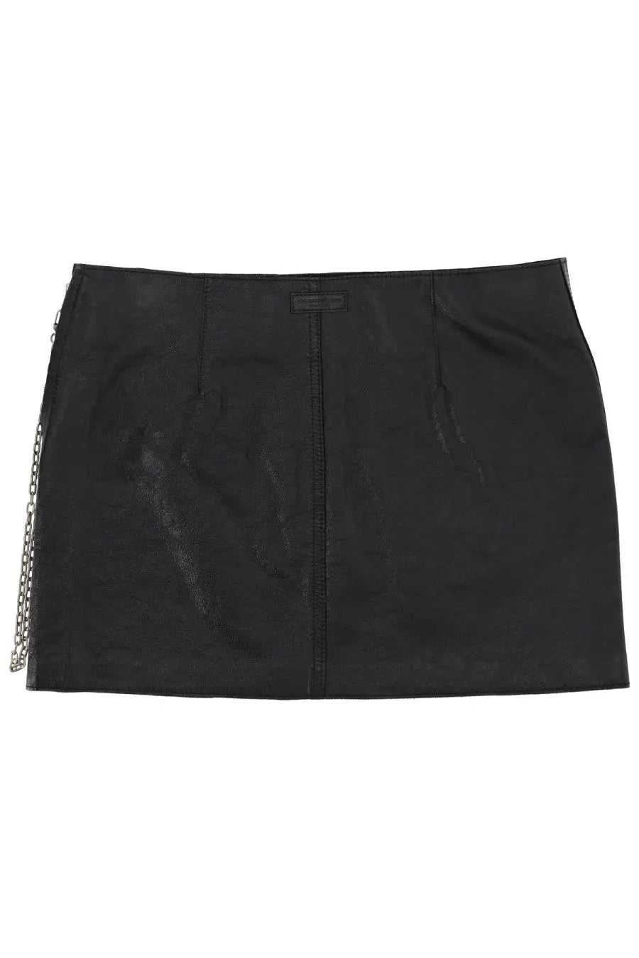 Alexanderwang women’s black faux leather mini skirt with side chain detail perfect for stylish casual wear