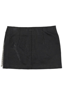 Alexanderwang women’s black faux leather mini skirt with side chain detail perfect for stylish casual wear