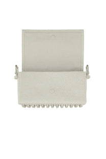 Alexanderwang women’s medium rich bag white off-white leather crossbody with metallic stud row and silver-toned hardware