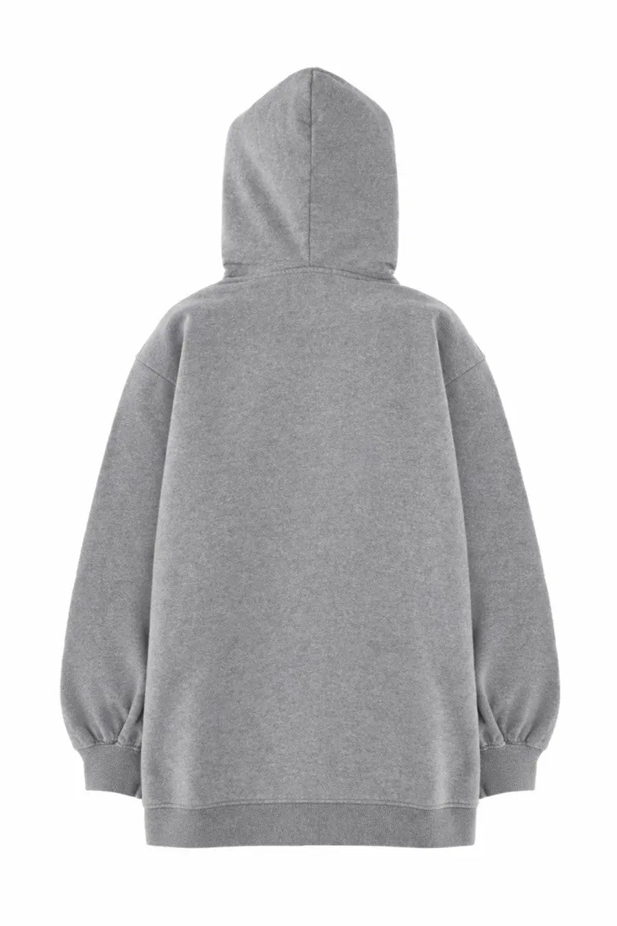 Alexanderwang women’s mini dress in grey with a gray heathered oversized hoodie featuring ribbed cuffs