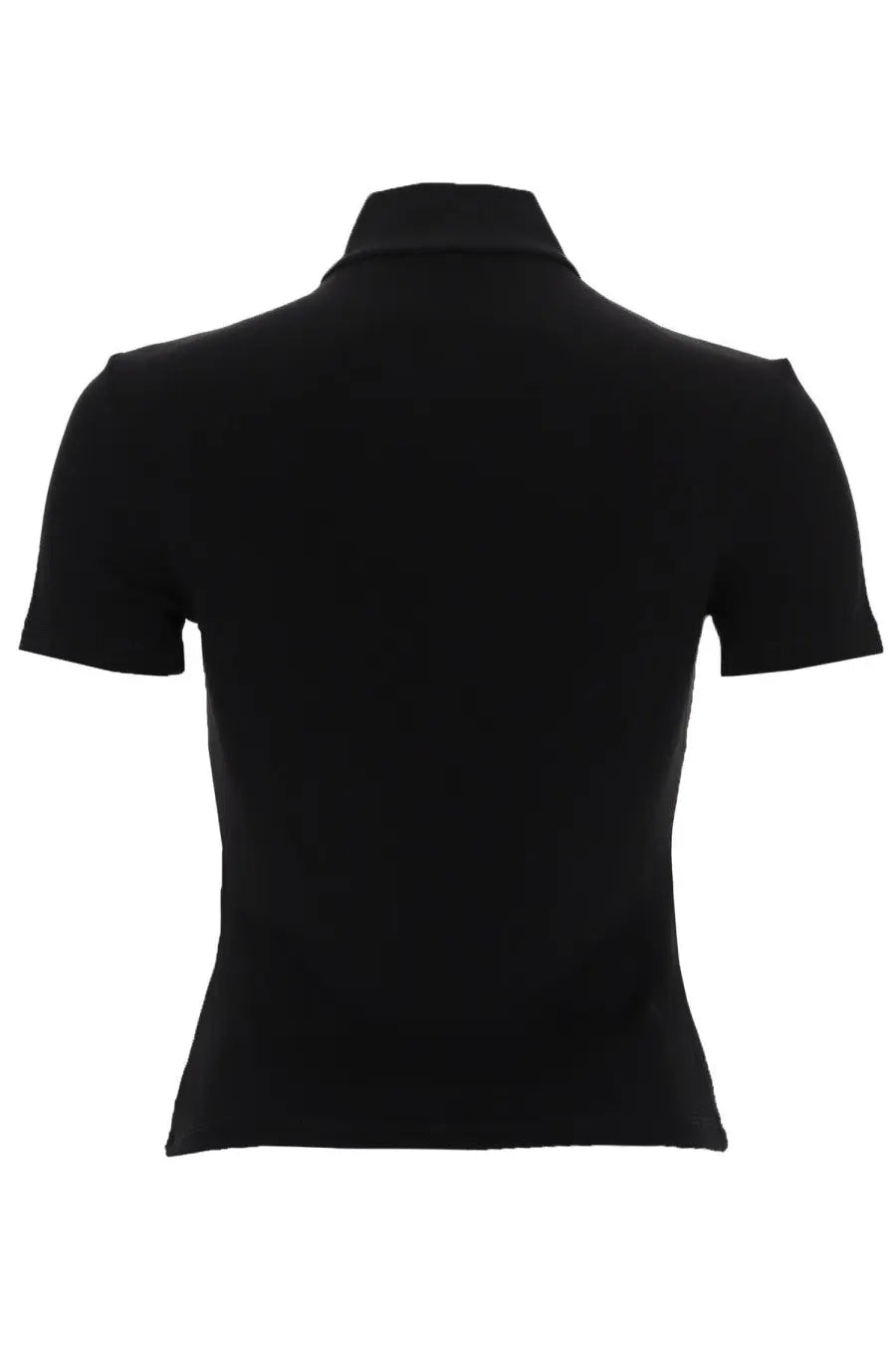 Alexanderwang women’s rashguard top black with tailored fit short sleeves and structured collar for activewear
