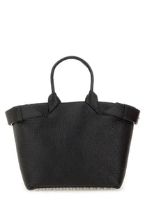 Alexanderwang women’s Rhett large tote bag in black pebbled leather with structured handles and studded base