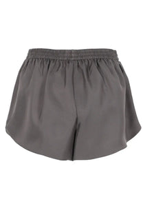 Alexanderwang women’s grey satin shorts with elastic waistband perfect for casual wear