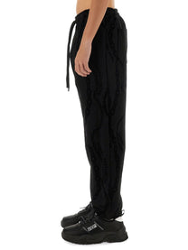 Versace Jeans Couture Men's All over Chain Jogging Pants Black
