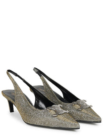Celine Women's Alma Triomphe Iridescend Slingback Silver