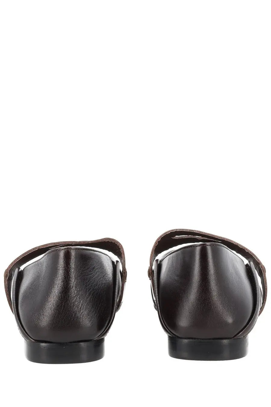 Alohas women’s ballerina bargo brown dark brown leather sandals with a sleek minimalist design and thin straps