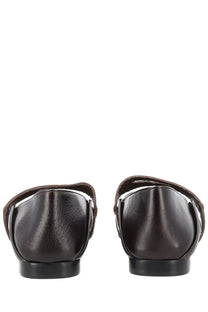 Alohas women’s ballerina bargo brown dark brown leather sandals with a sleek minimalist design and thin straps