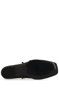 Alohas women’s dancer sway brown black suede moccasin with square toe and low heel for casual wear