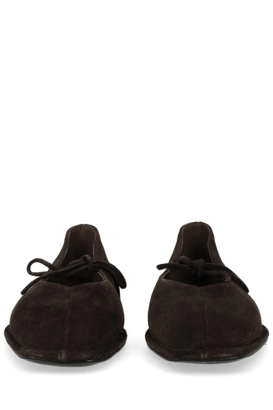 Alohas women’s dancer sway brown dark brown suede loafers with tied bow details on the front side