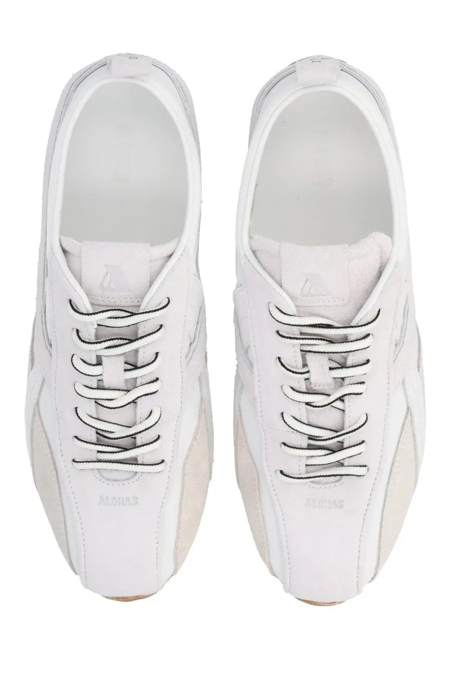 Alohas women’s sneaker TB304 white with white leather, black laces, and subtle gray accents