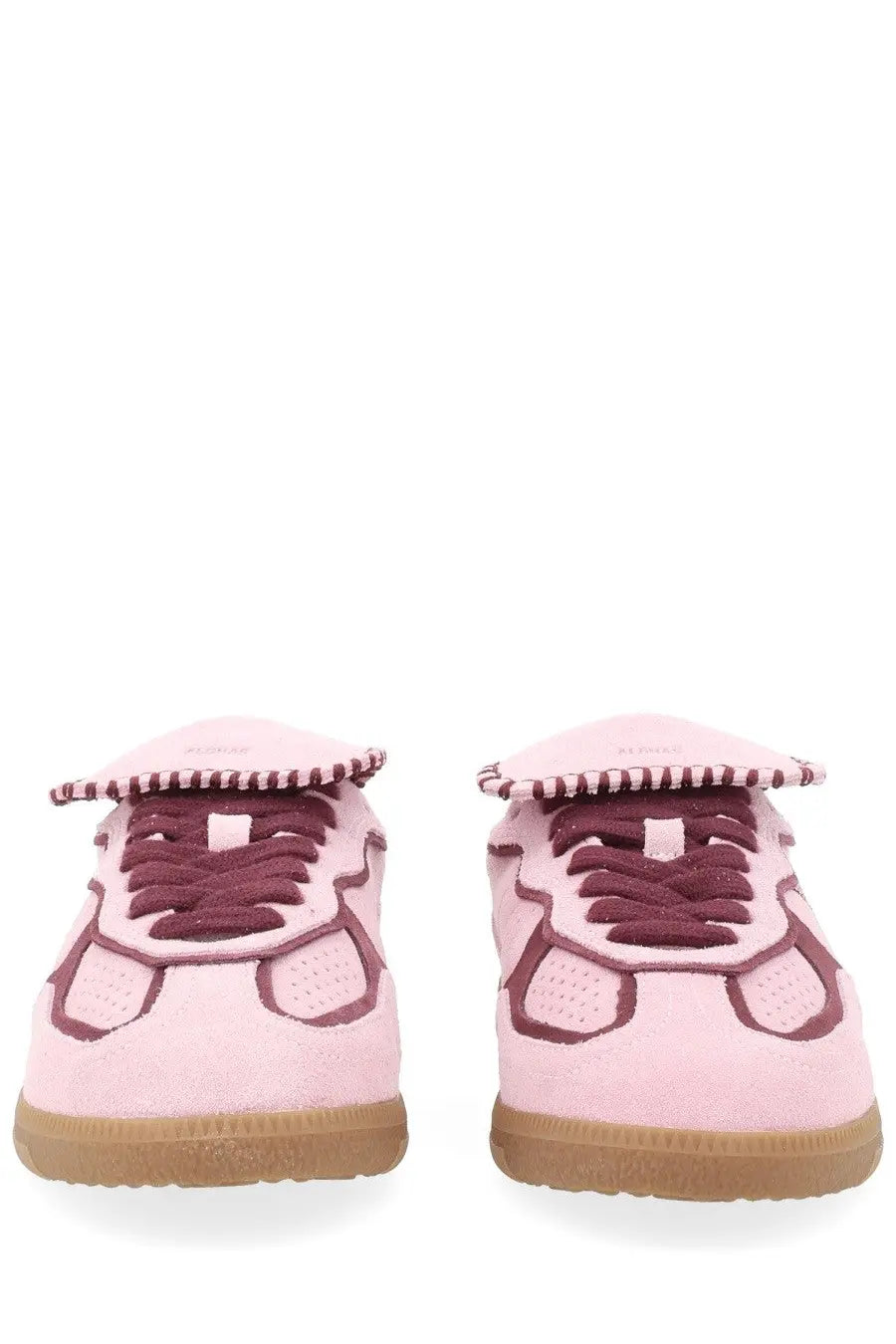 Alohas women’s sneaker tb490 club blue pink suede sneakers with maroon laces and gum rubber sole