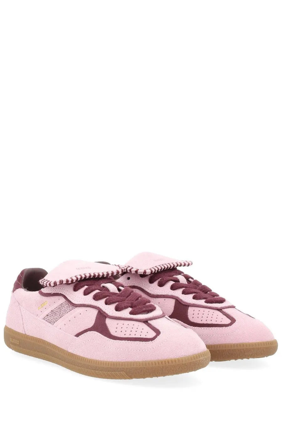 Alohas women’s sneaker tb490 club blue pink suede sneakers with maroon laces and gum rubber sole
