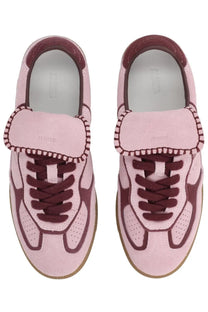 Alohas women’s sneaker TB490 club blue pink suede sneakers with maroon laces and stitching details