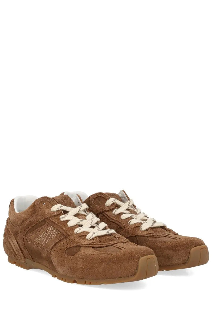 Alohas women’s sneaker TB56 brown suede with cream laces and chunky rubber sole for casual wear