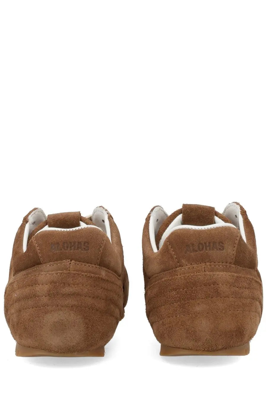 Alohas women’s sneaker tb56 brown suede with textured ribbed design and white interior lining