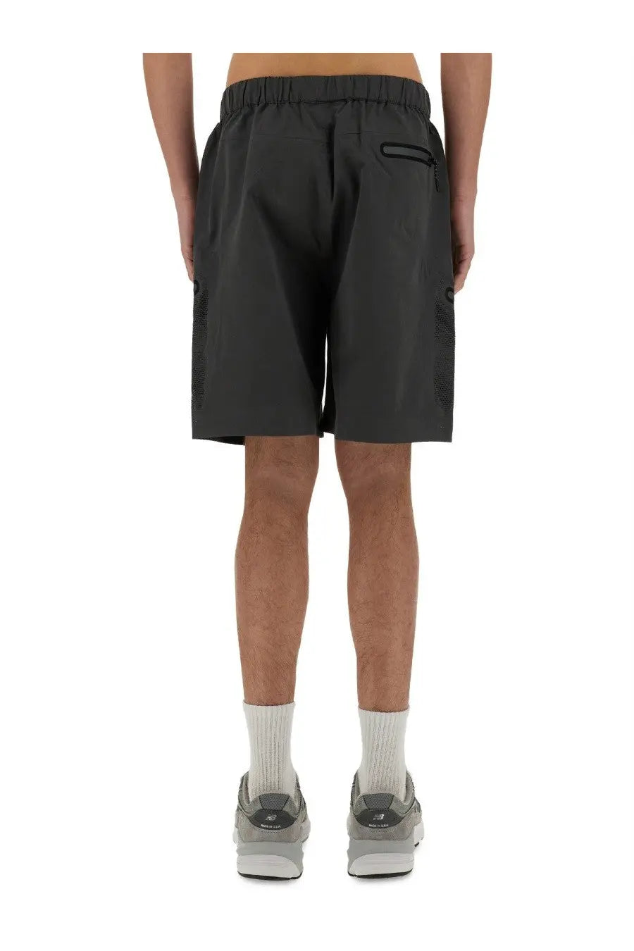 Alpha Industries men’s short laser cut grey dark gray athletic shorts with elastic waistband and subtle side pockets