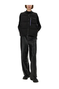 Alpha industries unisex sleeveless ma black quilted puffer vest with front zipper and side pockets
