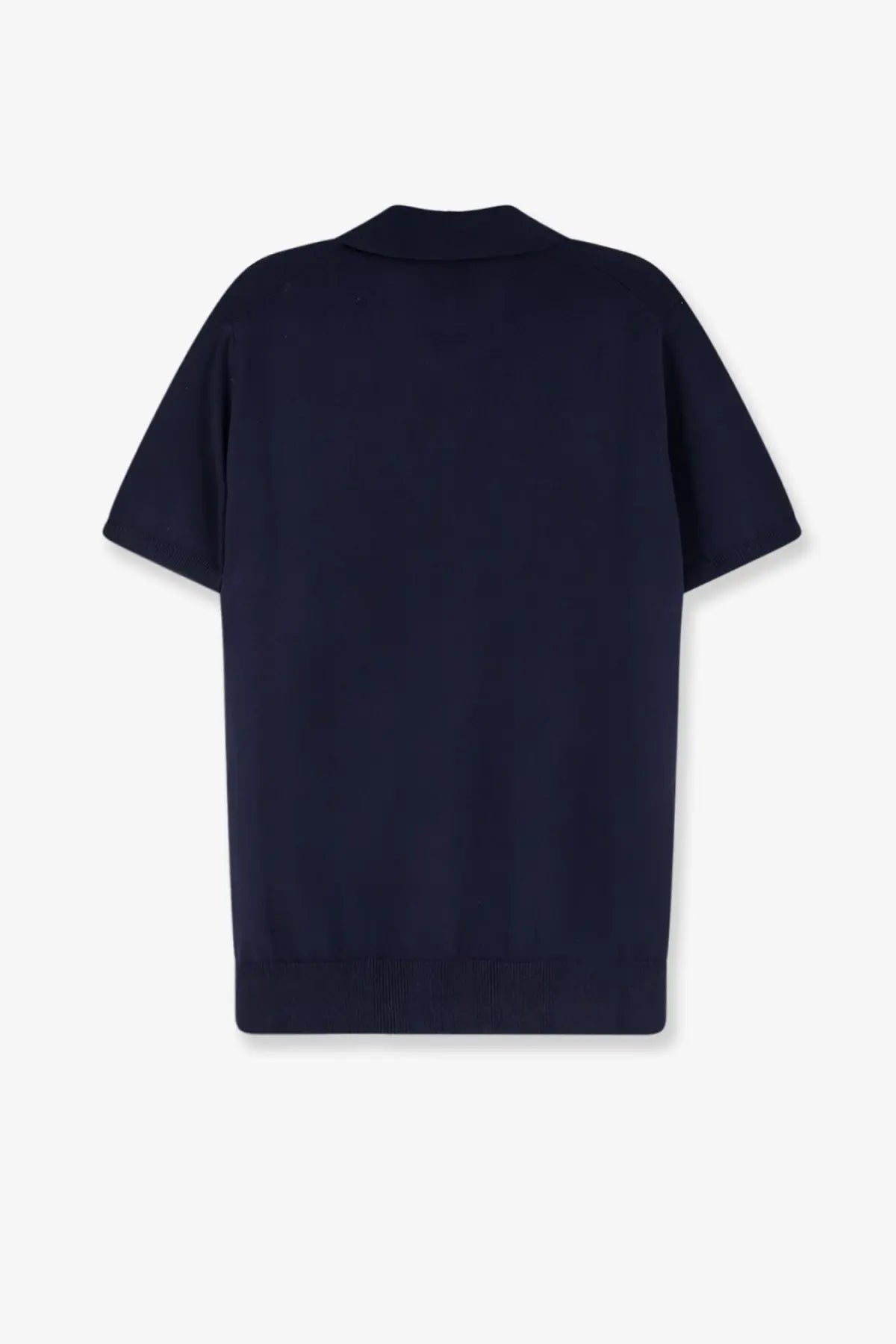 Alpha-Studio men’s cotton polo shirt in dark navy blue with short sleeves ribbed collar and hem
