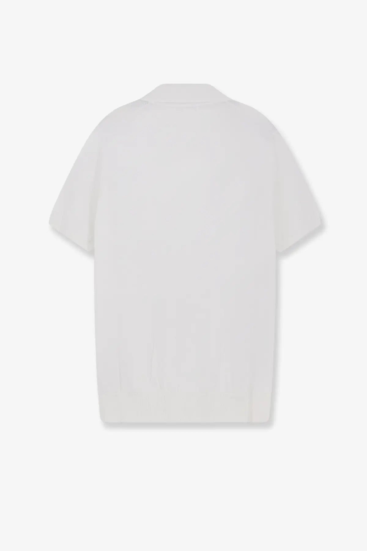 Alpha-studio men’s white cotton polo shirt with relaxed fit short sleeves and subtle textured fabric
