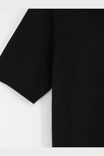 Alpha-Studio men’s black cotton sweater with short sleeves and ribbed cuffs perfect for casual wear