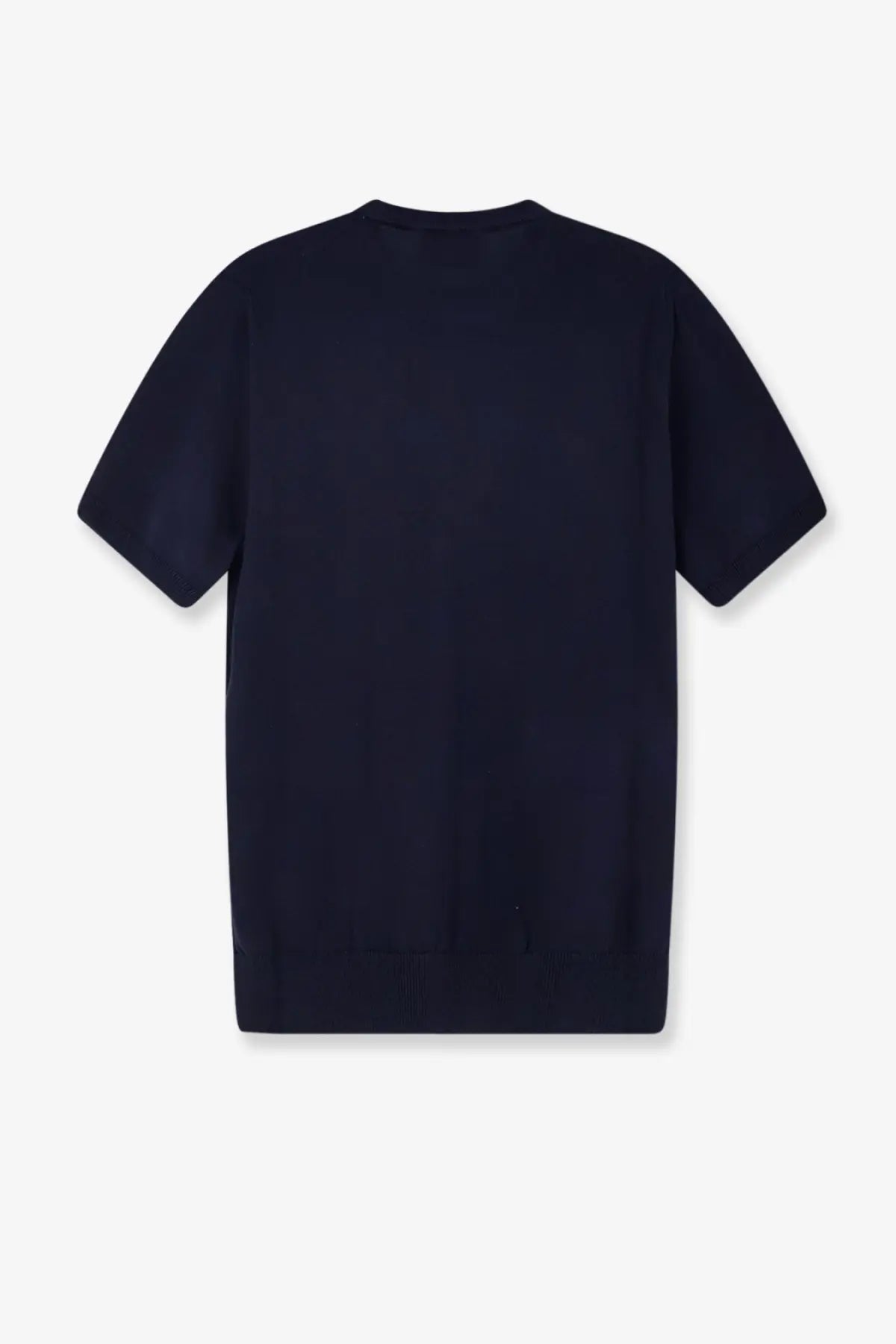 Alpha-Studio men’s cotton sweater blue dark navy short-sleeved t-shirt with simple crew neck design