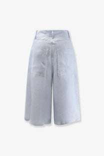 Alysi Women's Élavé Linen Bermuda Shorts Blue