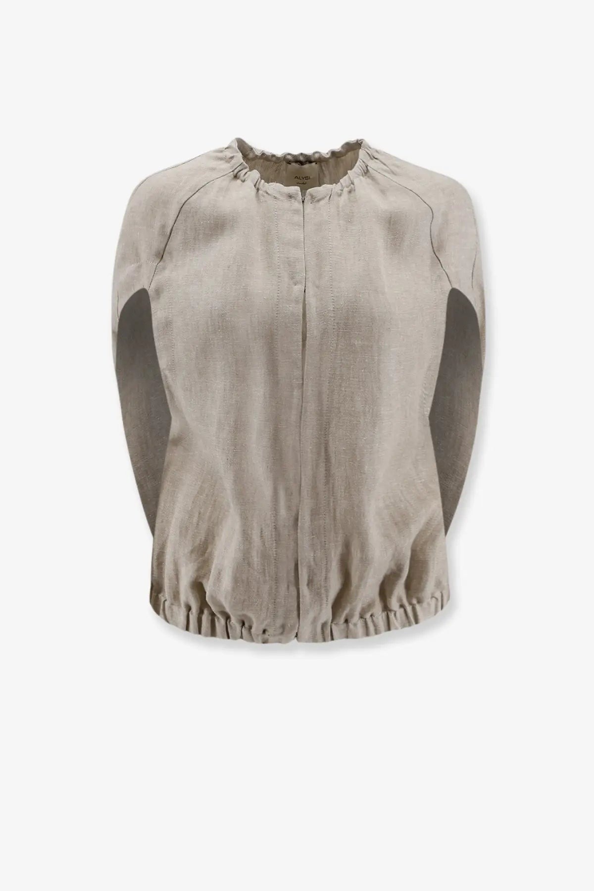 Alysi Women's Élavé Linen Sleeveless Jacket Grezzo