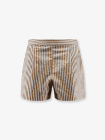 Mc2 Saint Barth Women's Amani Cotton Bermuda Shorts Stripes