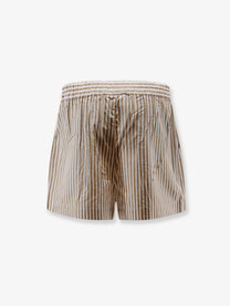 Mc2 Saint Barth Women's Amani Cotton Bermuda Shorts Stripes