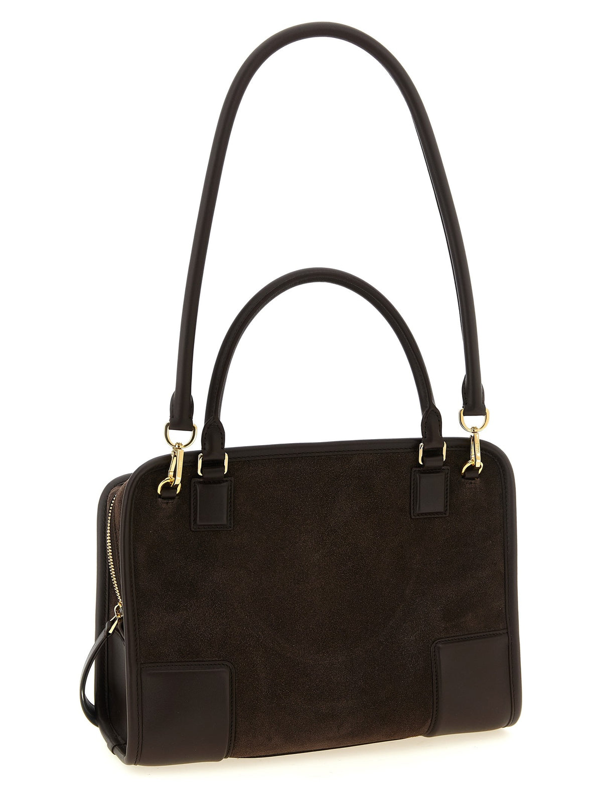 Loewe Amazona Suede Handbag Brown