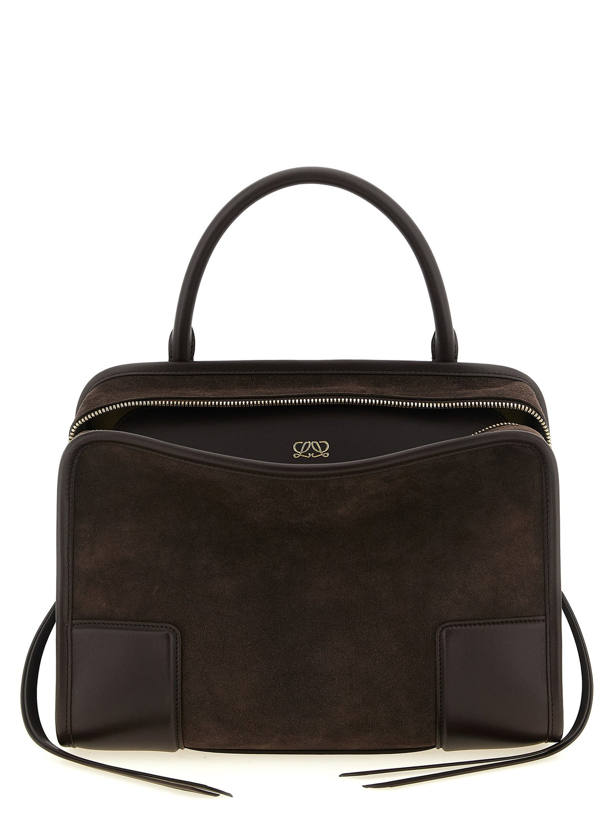Loewe Amazona Suede Handbag Brown