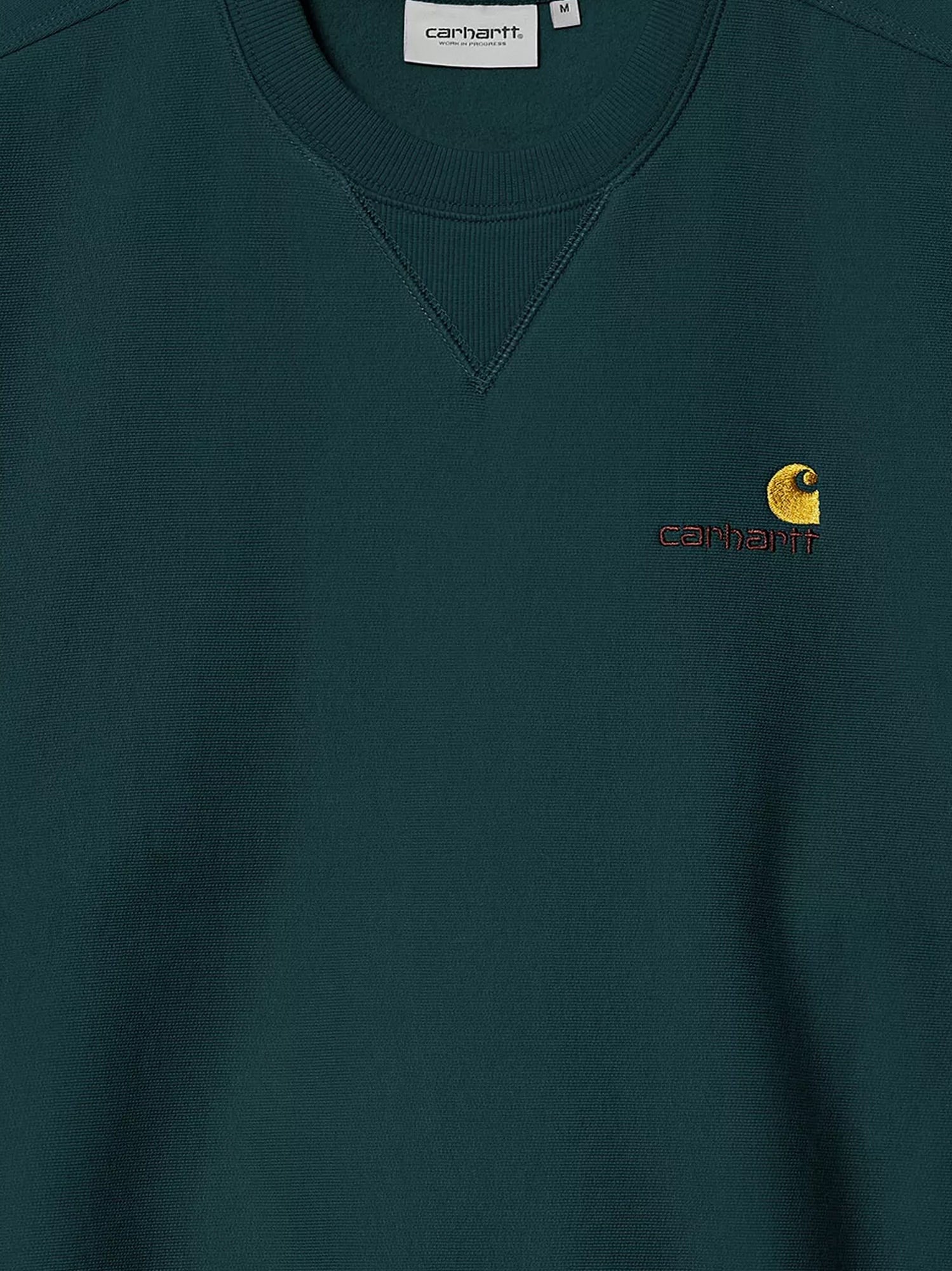 Carhartt Wip Men's American Script Cotton Blend Sweatshirt Green