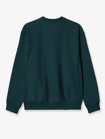 Carhartt Wip Men's American Script Cotton Blend Sweatshirt Green