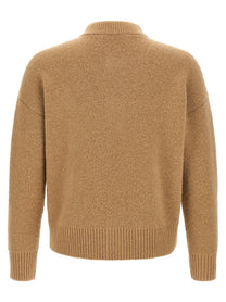 Ami Paris Ami De Cœur Cardigan Beige, view 2