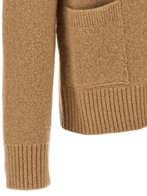 Ami Paris Ami De Cœur Cardigan Beige, view 4