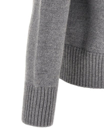 Ami Paris Ami De Coeur Cardigan Grey