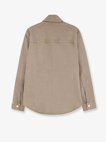 Ami Paris Men's Ami De Coeur Cotton Shirt Beige