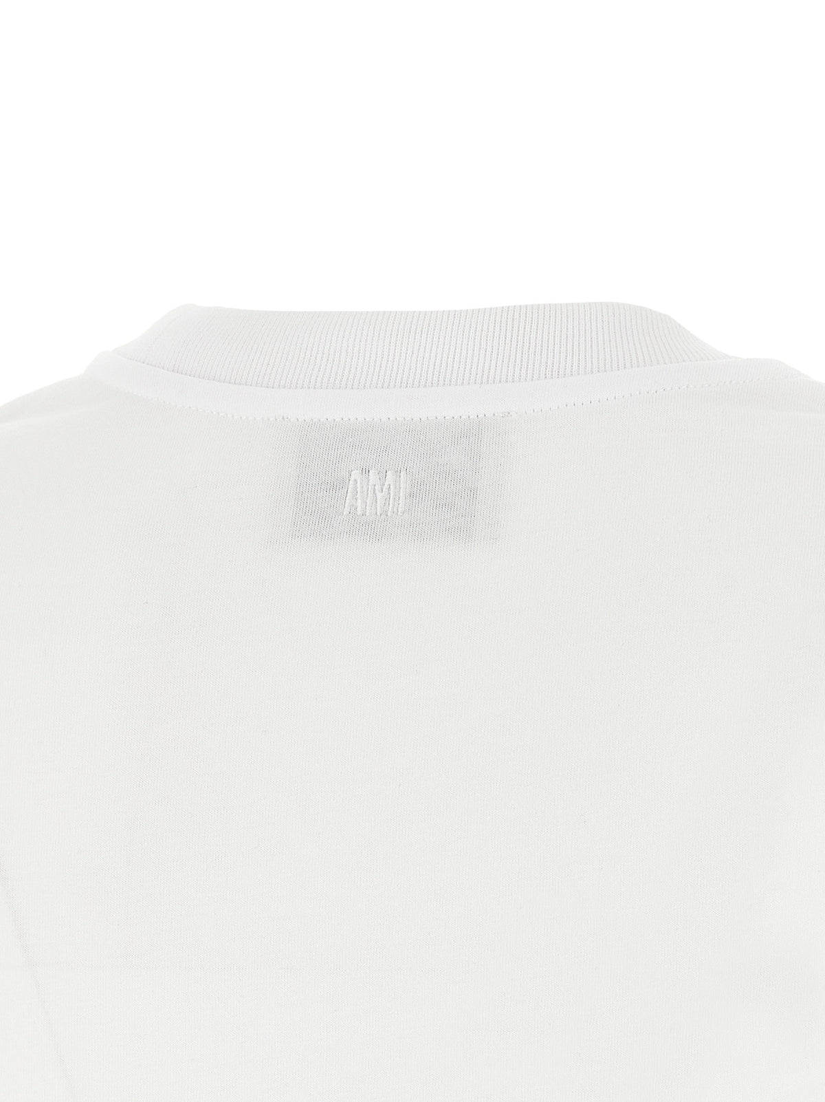 Ami Paris Ami De Coeur Cropped Shirt White