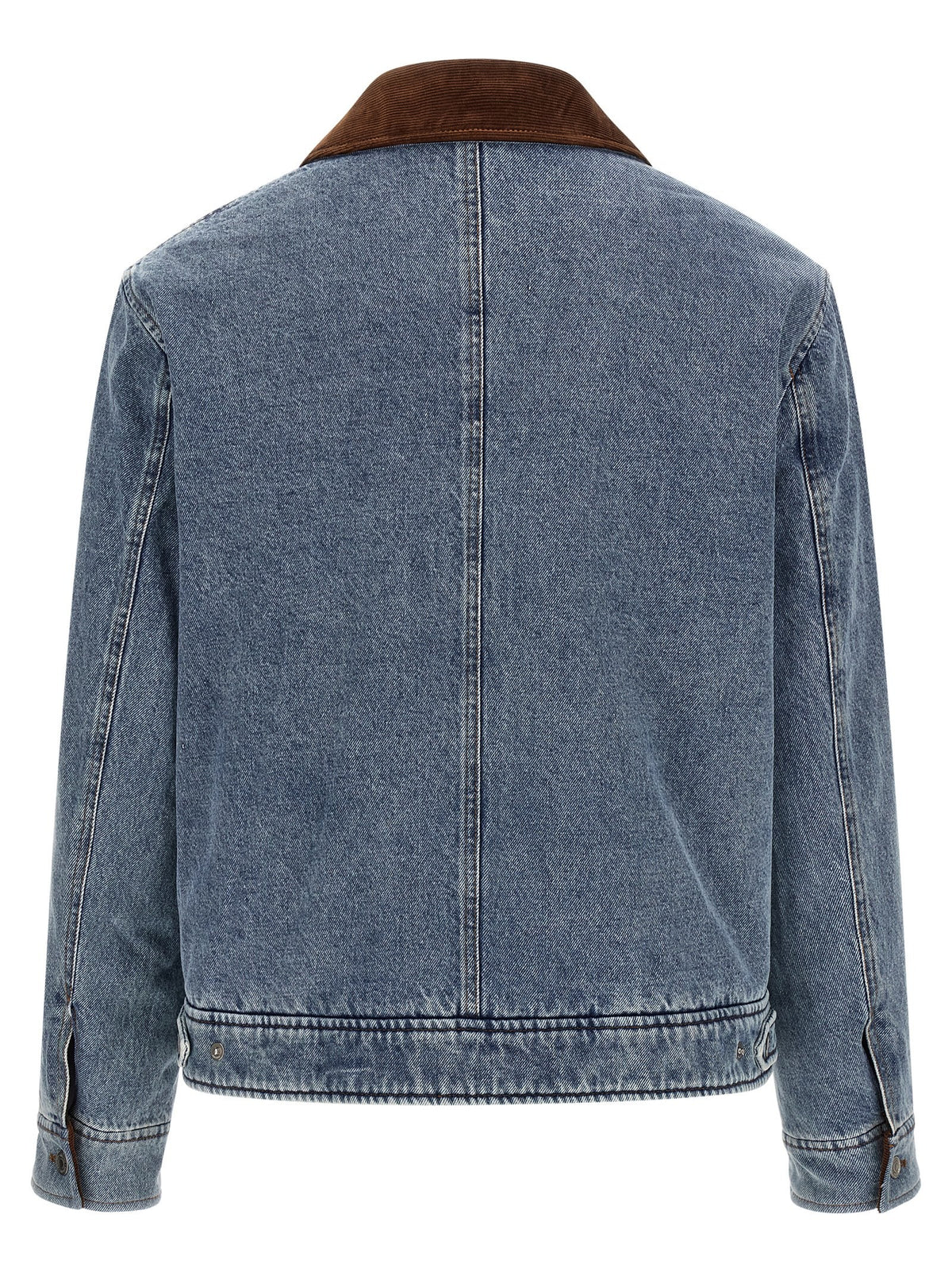 Ami Paris Men's Ami De Coeur Padded Denim Jacket Blue