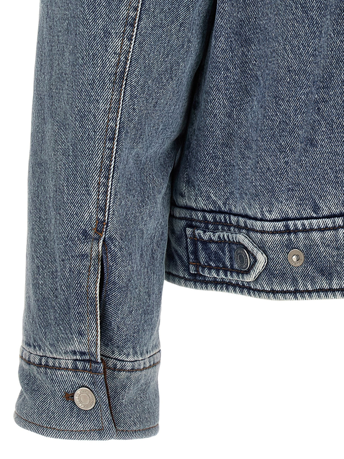 Ami Paris Men's Ami De Coeur Padded Denim Jacket Blue