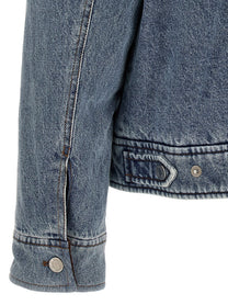 Ami Paris Men's Ami De Coeur Padded Denim Jacket Blue