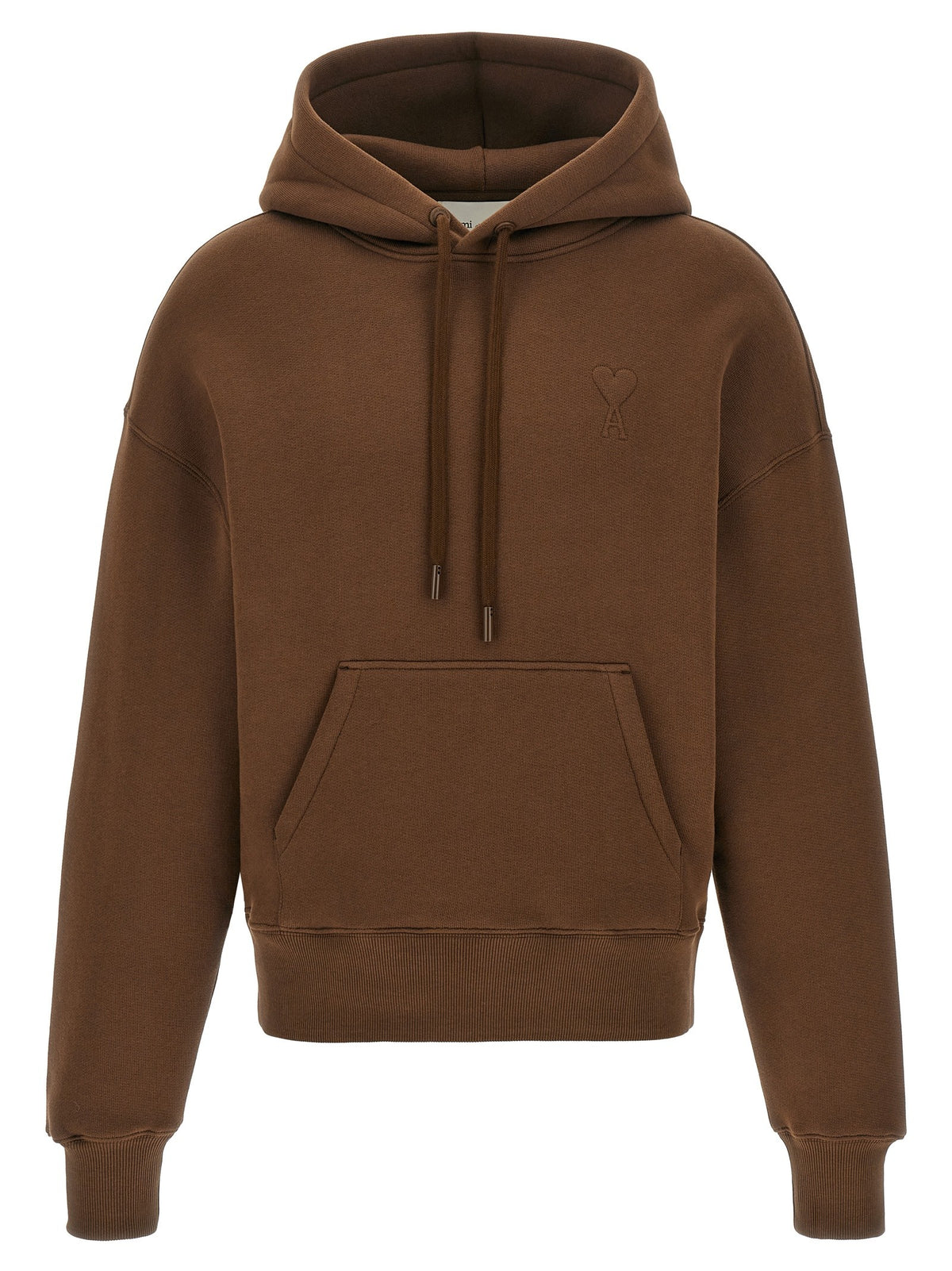 Ami Paris Ami De Cœur Hoodie Brown