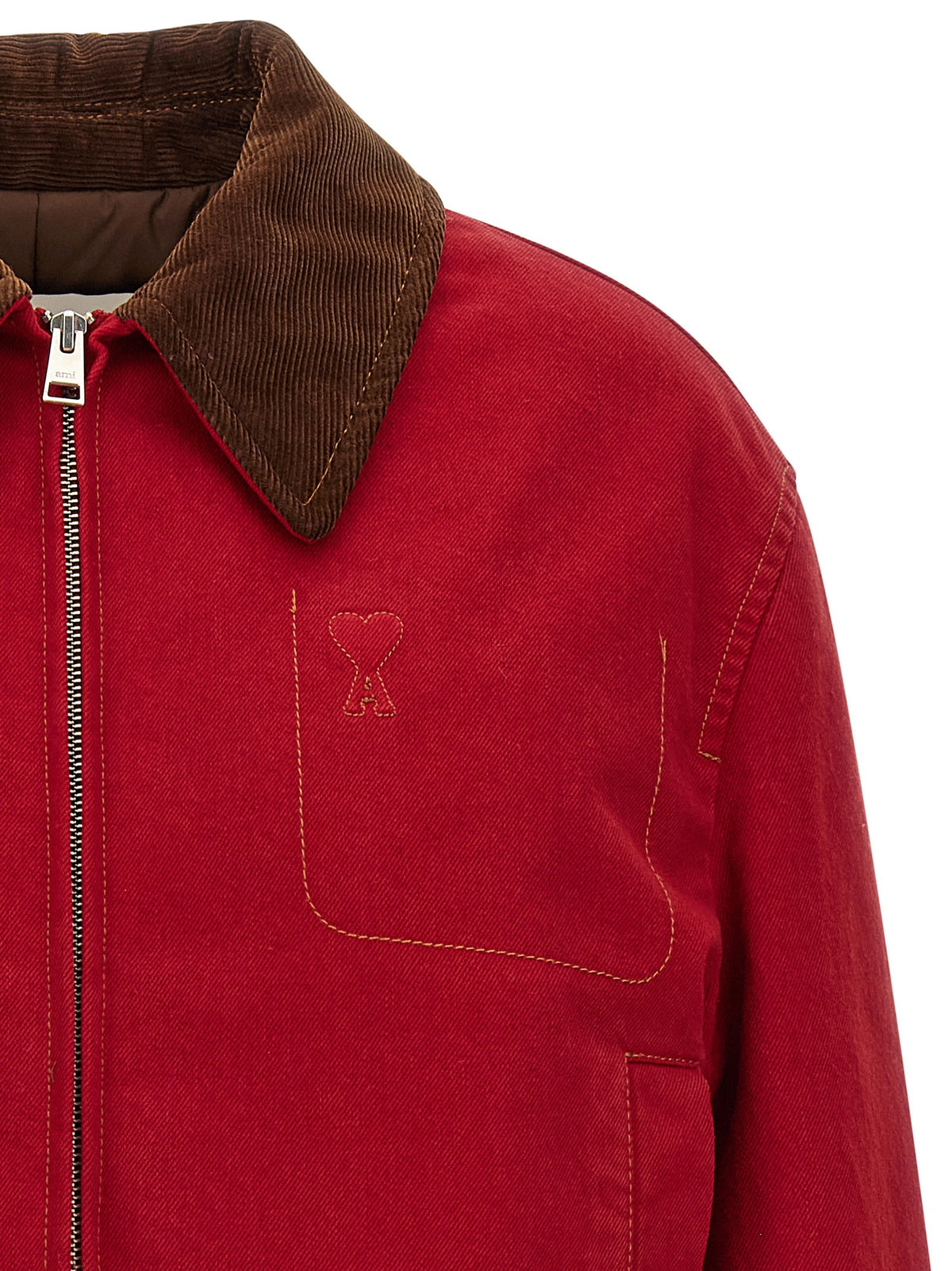 Ami Paris Ami De Coeur Jacket Red