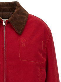 Ami Paris Ami De Coeur Jacket Red