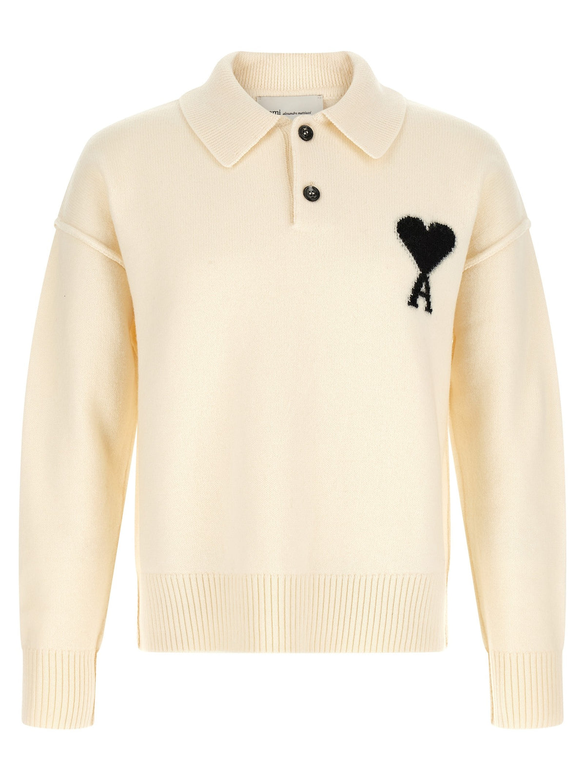 Ami Paris Ami De Coeur Polo Shirt White