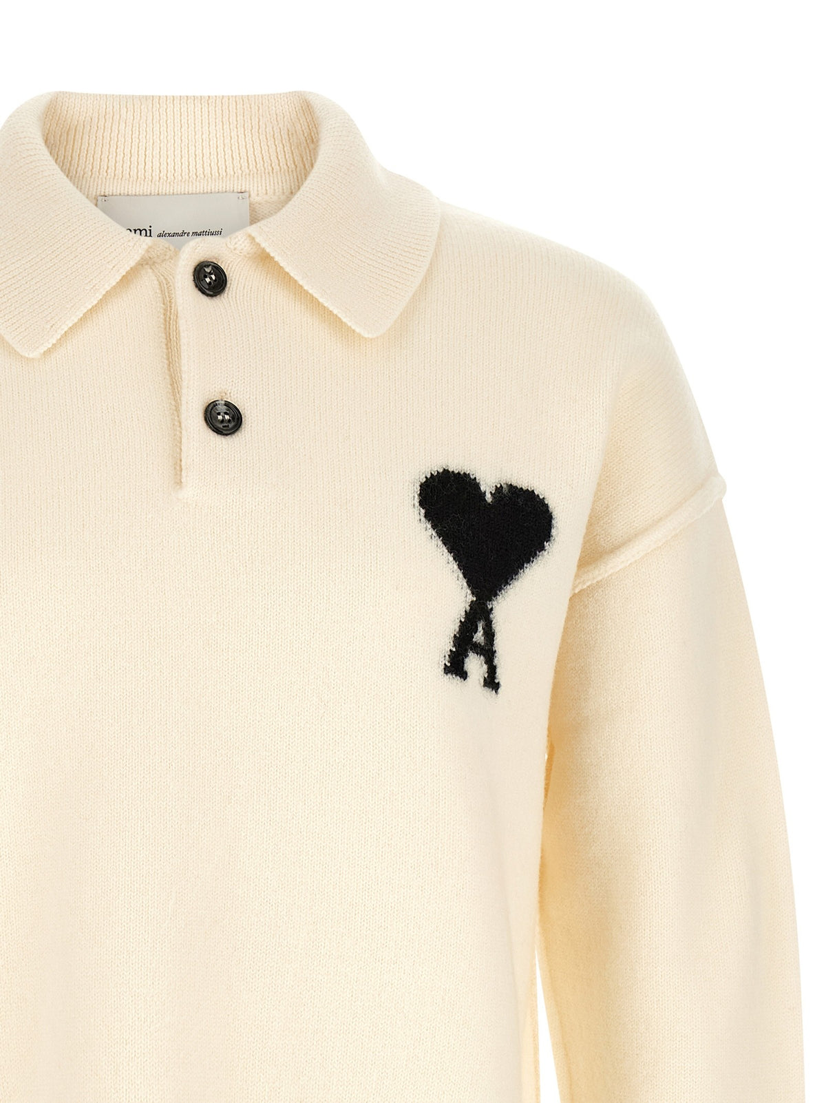 Ami Paris Ami De Coeur Polo Shirt White