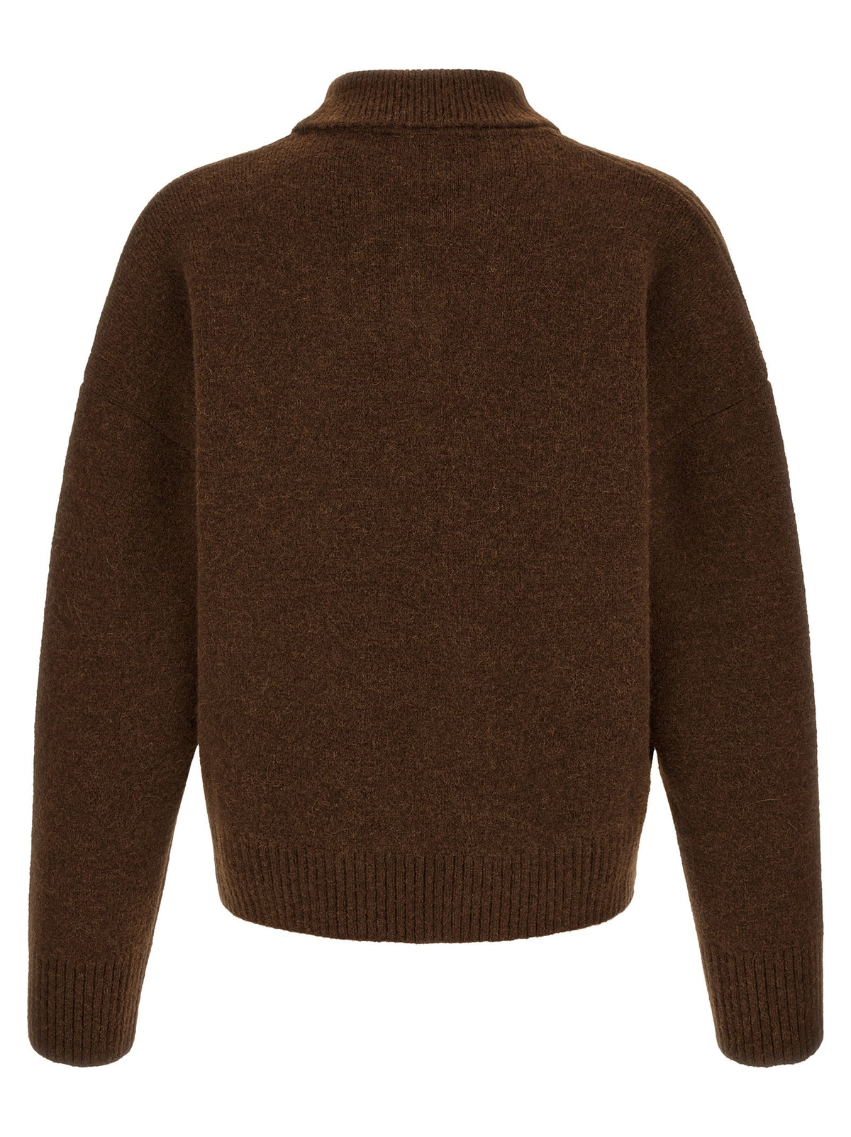 Ami Paris Ami De Coeur Polo Shirt Brown